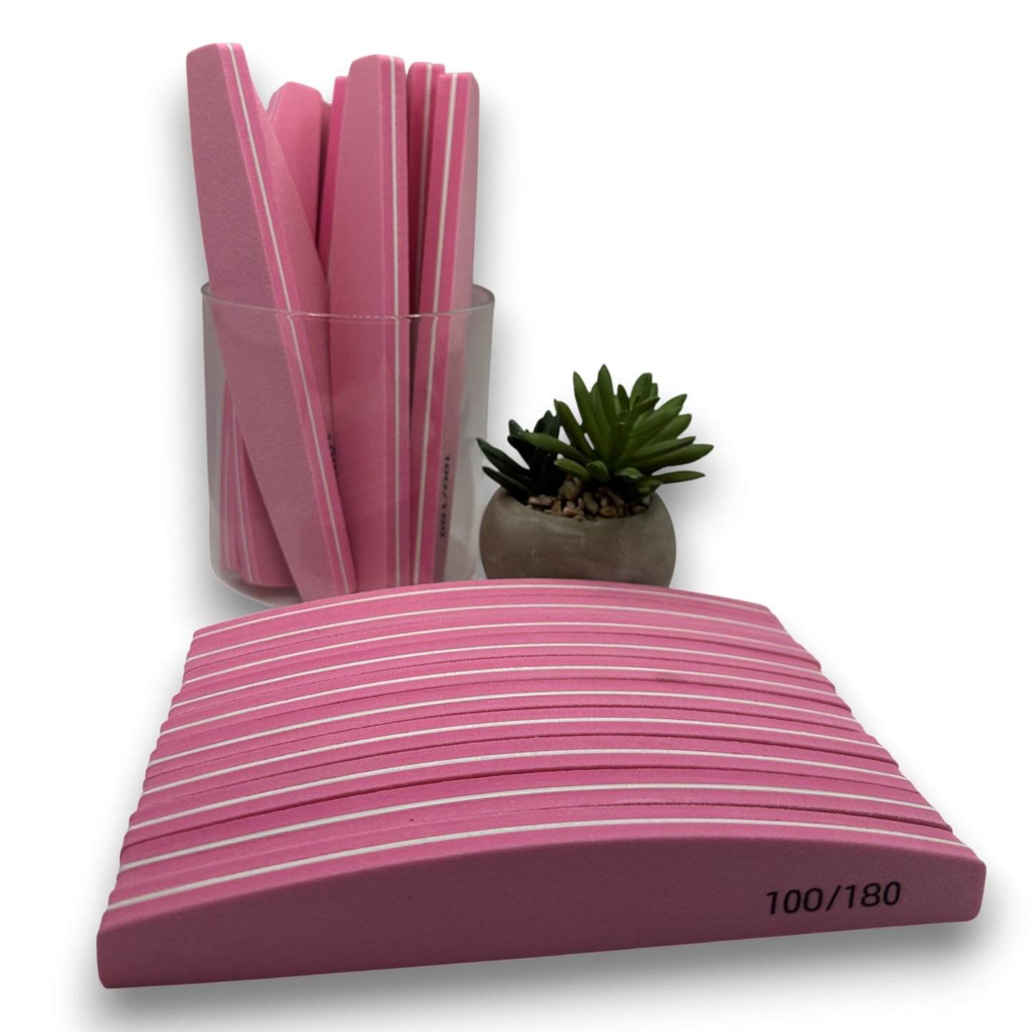 Lime buffer demi-lune rose