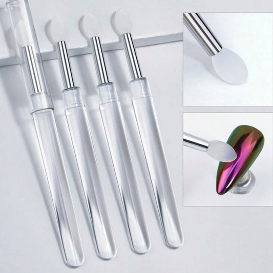 Pinceaux en silicone transparent pour Nail Art
