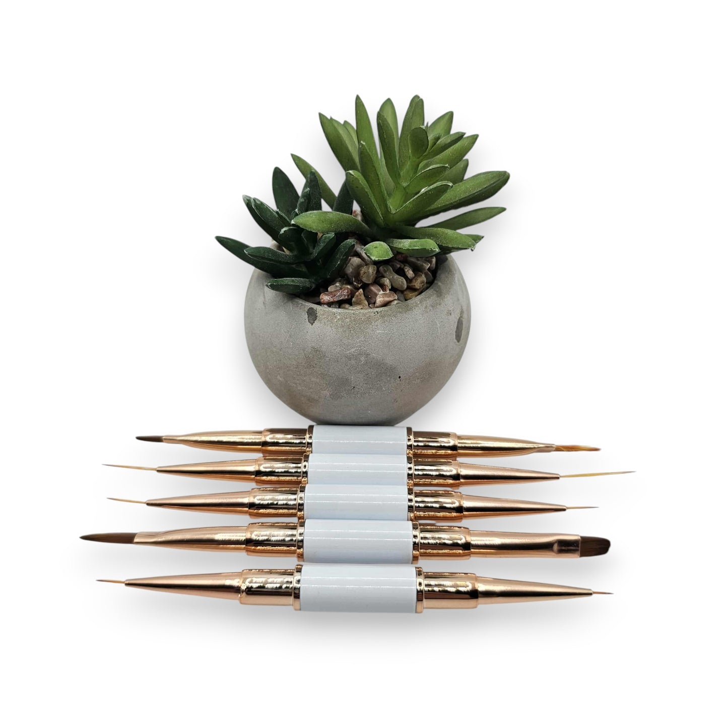 Lot de 5 pinceaux à double extrémité pour nail art