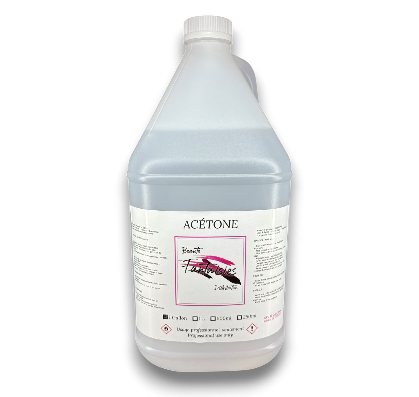 Acétone 1 gallon